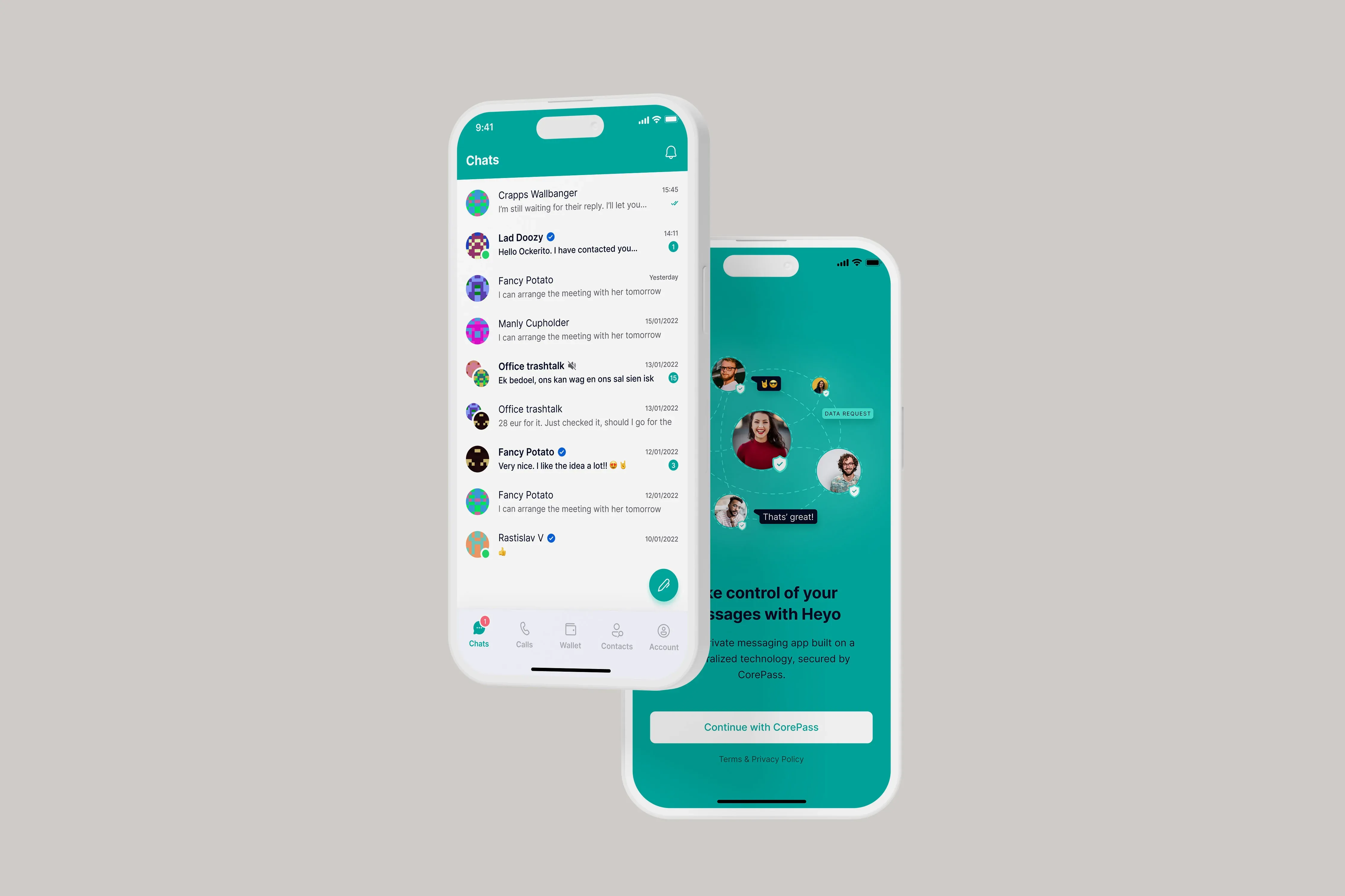 Heyo decentralised peer-to-peer messenger built with Flutter
