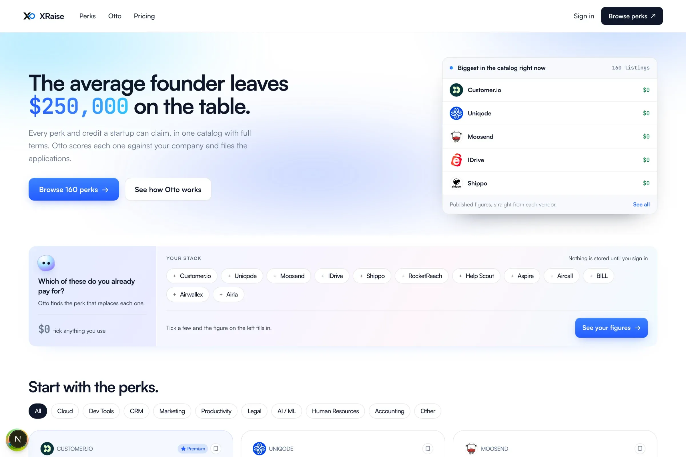 XRaise startup perks and funding platform built with Next.js and NestJS